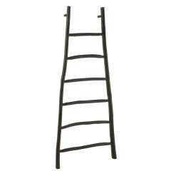 LADDER TEAK WOOD FEKETE 190 